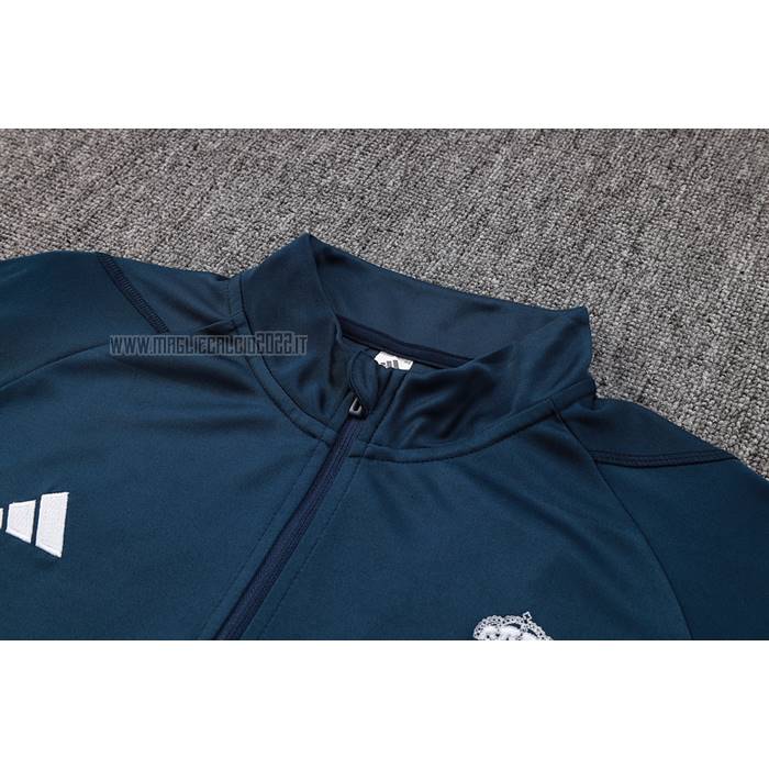 Tuta da Track de Felpa del Real Madrid Bambino 2023-2024 Blu